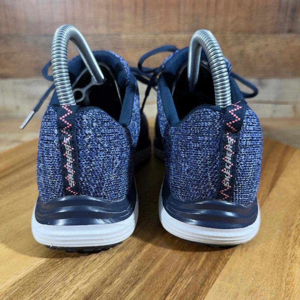 Skechers Sneakers Womens 7 Navy Blue Lite-Weight Tennis Shoes 12591TX Knit